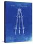 PP703-Faded Blueprint Antique Extension Tripod Patent Poster-Cole Borders-Stretched Canvas