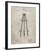 PP703-Sandstone Antique Extension Tripod Patent Poster-Cole Borders-Framed Giclee Print