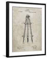 PP703-Sandstone Antique Extension Tripod Patent Poster-Cole Borders-Framed Giclee Print