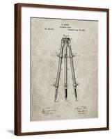 PP703-Sandstone Antique Extension Tripod Patent Poster-Cole Borders-Framed Giclee Print