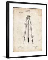 PP703-Vintage Parchment Antique Extension Tripod Patent Poster-Cole Borders-Framed Giclee Print