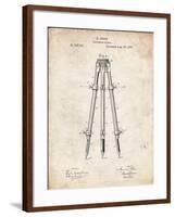 PP703-Vintage Parchment Antique Extension Tripod Patent Poster-Cole Borders-Framed Giclee Print