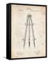 PP703-Vintage Parchment Antique Extension Tripod Patent Poster-Cole Borders-Framed Stretched Canvas