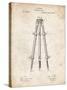 PP703-Vintage Parchment Antique Extension Tripod Patent Poster-Cole Borders-Stretched Canvas