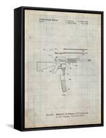 PP704-Antique Grid Parchment AR 15 Patent Poster-Cole Borders-Framed Stretched Canvas