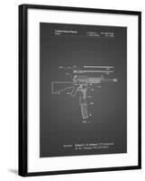 PP704-Black Grid AR 15 Patent Poster-Cole Borders-Framed Giclee Print
