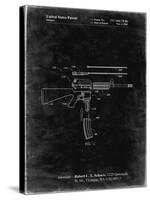 PP704-Black Grunge AR 15 Patent Poster-Cole Borders-Stretched Canvas
