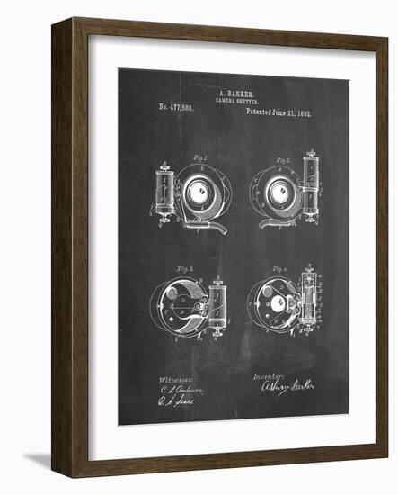 PP707-Chalkboard Asbury Frictionless Camera Shutter Patent Poster-Cole Borders-Framed Giclee Print