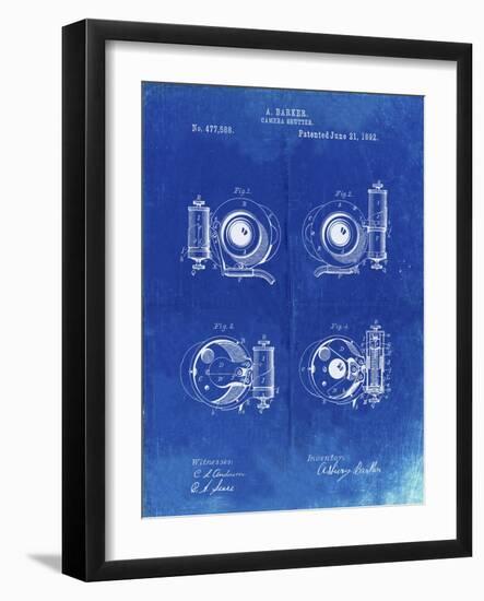 PP707-Faded Blueprint Asbury Frictionless Camera Shutter Patent Poster-Cole Borders-Framed Giclee Print