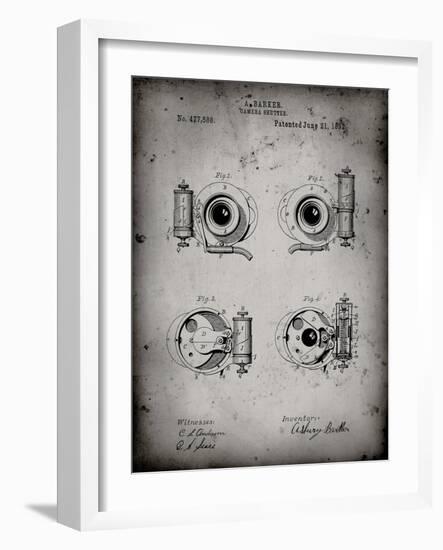 PP707-Faded Grey Asbury Frictionless Camera Shutter Patent Poster-Cole Borders-Framed Giclee Print