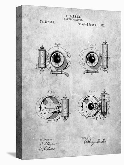 PP707-Slate Asbury Frictionless Camera Shutter Patent Poster-Cole Borders-Stretched Canvas