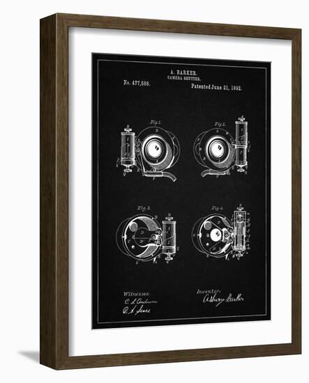 PP707-Vintage Black Asbury Frictionless Camera Shutter Patent Poster-Cole Borders-Framed Giclee Print