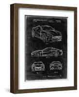 PP708-Black Grunge Aston Martin D89 Carbon Edition Patent Poster-Cole Borders-Framed Giclee Print