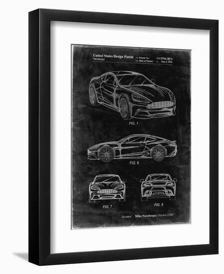 PP708-Black Grunge Aston Martin D89 Carbon Edition Patent Poster-Cole Borders-Framed Giclee Print