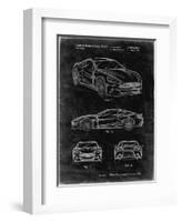 PP708-Black Grunge Aston Martin D89 Carbon Edition Patent Poster-Cole Borders-Framed Giclee Print