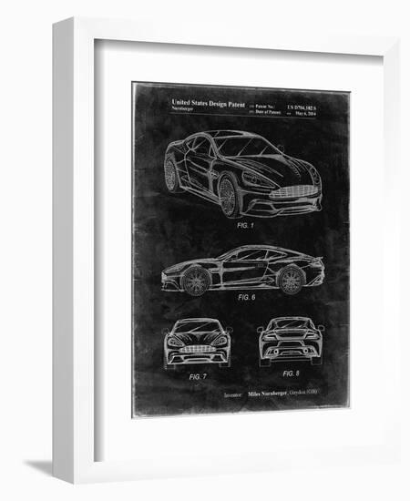 PP708-Black Grunge Aston Martin D89 Carbon Edition Patent Poster-Cole Borders-Framed Giclee Print