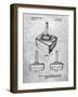 PP714-Slate Atari Controller Patent Poster-Cole Borders-Framed Giclee Print