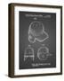 PP716-Black Grid Baseball Helmet Patent Poster-Cole Borders-Framed Giclee Print