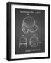 PP716-Black Grid Baseball Helmet Patent Poster-Cole Borders-Framed Giclee Print