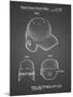 PP716-Black Grid Baseball Helmet Patent Poster-Cole Borders-Mounted Giclee Print