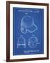 PP716-Blueprint Baseball Helmet Patent Poster-Cole Borders-Framed Giclee Print