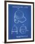 PP716-Blueprint Baseball Helmet Patent Poster-Cole Borders-Framed Giclee Print
