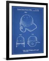 PP716-Blueprint Baseball Helmet Patent Poster-Cole Borders-Framed Giclee Print