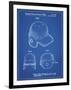 PP716-Blueprint Baseball Helmet Patent Poster-Cole Borders-Framed Giclee Print