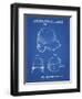 PP716-Blueprint Baseball Helmet Patent Poster-Cole Borders-Framed Giclee Print