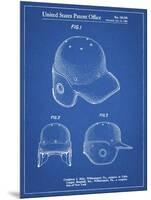 PP716-Blueprint Baseball Helmet Patent Poster-Cole Borders-Mounted Premium Giclee Print