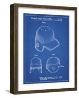 PP716-Blueprint Baseball Helmet Patent Poster-Cole Borders-Framed Giclee Print