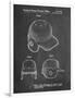 PP716-Chalkboard Baseball Helmet Patent Poster-Cole Borders-Framed Premium Giclee Print