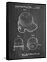 PP716-Chalkboard Baseball Helmet Patent Poster-Cole Borders-Framed Stretched Canvas