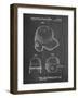 PP716-Chalkboard Baseball Helmet Patent Poster-Cole Borders-Framed Giclee Print