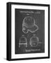 PP716-Chalkboard Baseball Helmet Patent Poster-Cole Borders-Framed Giclee Print