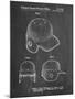 PP716-Chalkboard Baseball Helmet Patent Poster-Cole Borders-Mounted Giclee Print
