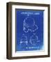 PP716-Faded Blueprint Baseball Helmet Patent Poster-Cole Borders-Framed Giclee Print