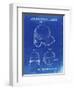 PP716-Faded Blueprint Baseball Helmet Patent Poster-Cole Borders-Framed Giclee Print