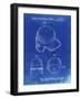 PP716-Faded Blueprint Baseball Helmet Patent Poster-Cole Borders-Framed Giclee Print