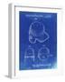 PP716-Faded Blueprint Baseball Helmet Patent Poster-Cole Borders-Framed Giclee Print