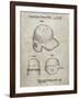 PP716-Sandstone Baseball Helmet Patent Poster-Cole Borders-Framed Giclee Print