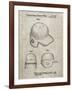 PP716-Sandstone Baseball Helmet Patent Poster-Cole Borders-Framed Giclee Print