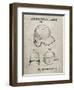 PP716-Sandstone Baseball Helmet Patent Poster-Cole Borders-Framed Giclee Print