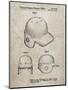 PP716-Sandstone Baseball Helmet Patent Poster-Cole Borders-Mounted Giclee Print