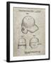 PP716-Sandstone Baseball Helmet Patent Poster-Cole Borders-Framed Giclee Print