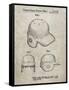 PP716-Sandstone Baseball Helmet Patent Poster-Cole Borders-Framed Stretched Canvas