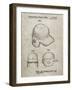 PP716-Sandstone Baseball Helmet Patent Poster-Cole Borders-Framed Giclee Print