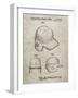 PP716-Sandstone Baseball Helmet Patent Poster-Cole Borders-Framed Giclee Print