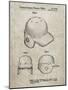 PP716-Sandstone Baseball Helmet Patent Poster-Cole Borders-Mounted Giclee Print