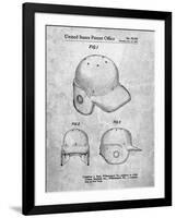 PP716-Slate Baseball Helmet Patent Poster-Cole Borders-Framed Giclee Print